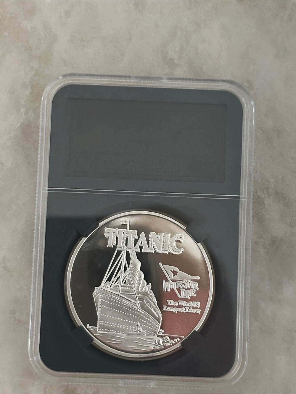 Titan Silver-tone Titanic Commemorative Medallion